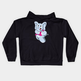 Elephant at Running Kids Hoodie